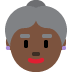 👵🏿 old woman: dark skin tone display on Twitter